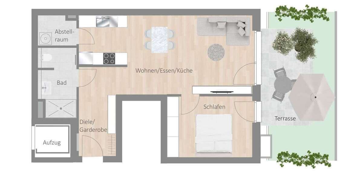 Etagenwohnung Besigheim - 2.5 Zimmer, 67 m&sup2;, 1.030&euro; | Angebot:27227585