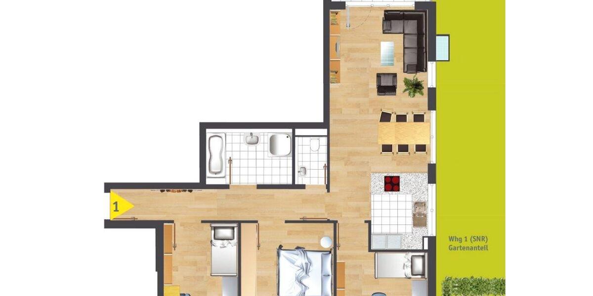 Erdgeschoßwohnung Esslingen am Neckar - 4 Zimmer, 92 m&sup2;, 630.000&euro; | Angebot:26042041