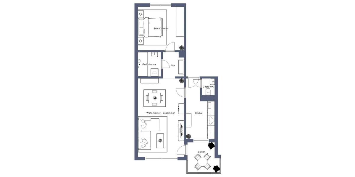 Etagenwohnung Asperg - 2 Zimmer, 48 m&sup2;, 239.000&euro; | Angebot:25746221