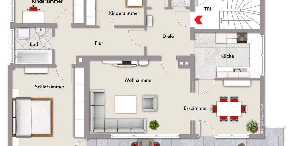 Etagenwohnung Leonberg Gebersheim - 7 Zimmer, 173 m&sup2;, 579.000&euro; | Angebot:25704392