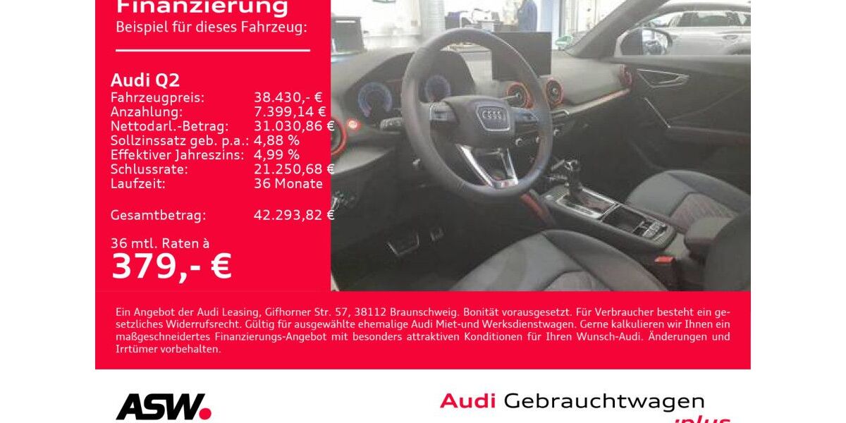 Audi Q2 11.400 km 38.430 &euro; Heilbronn 74074