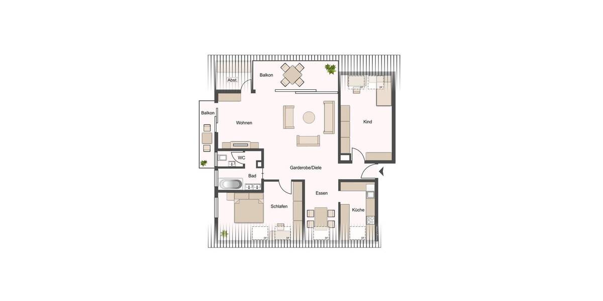 Etagenwohnung Ludwigsburg Oßweil - 3 Zimmer, 106 m&sup2;, 445.000&euro; | Angebot:25777878