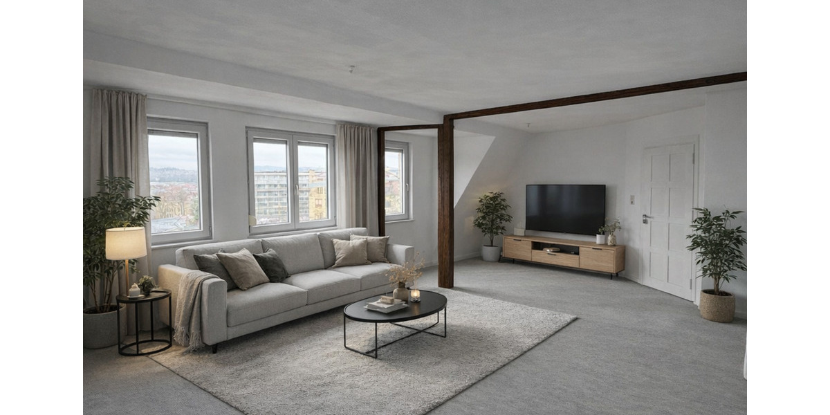 Dachgeschoßwohnung Stuttgart Bad Cannstatt - 3 Zimmer, 88 m&sup2;, 1.190&euro; | Angebot:25765759