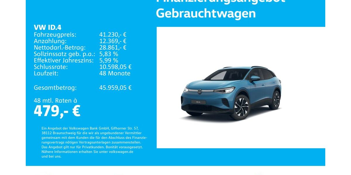 VW ID.4 18.910 km 41.230 &euro; Stuttgart-Wangen 70188