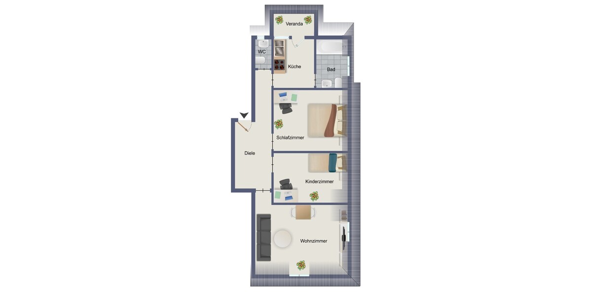 Direkt am Neckarufer wohnen – Dachgeschoss mit besonderem Flair - Dachgeschoßwohnung Stuttgart Bad Cannstatt Bad Cannstatt (Stadtbezirk) | Angebot:25990532