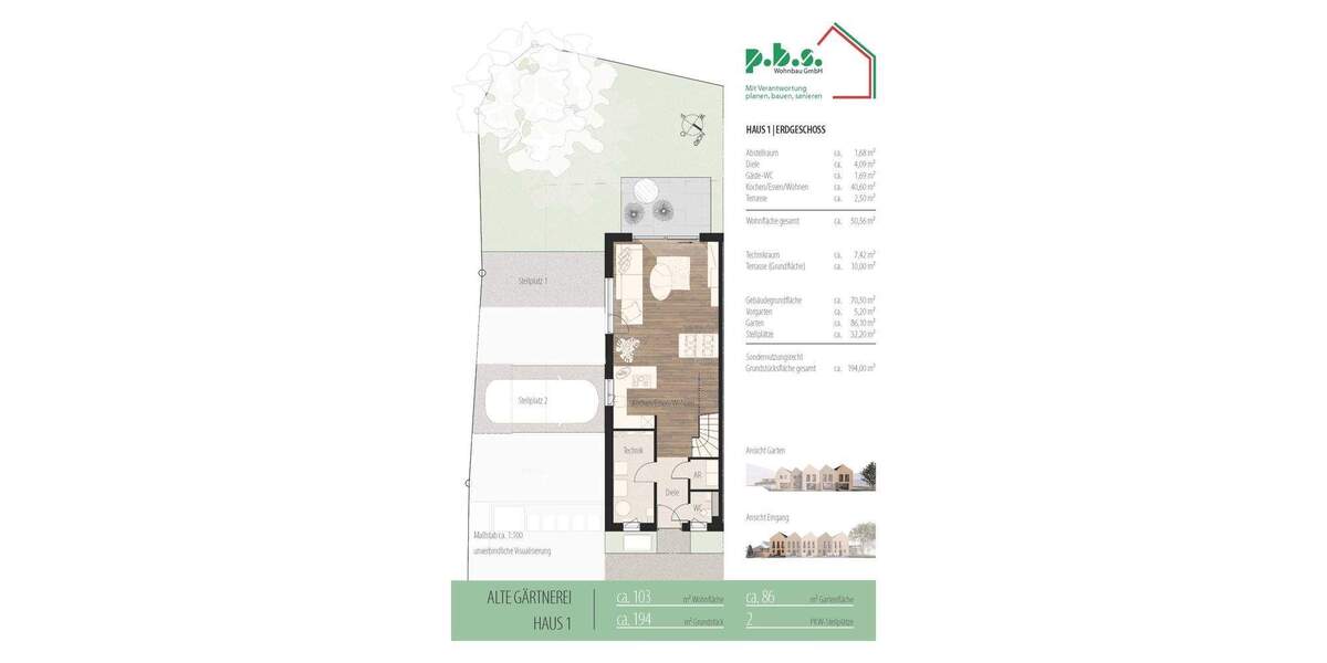 Reihenendhaus Brackenheim Dürrenzimmern - 4 Zimmer, 103 m&sup2;, 627.000&euro; | Angebot:25725598