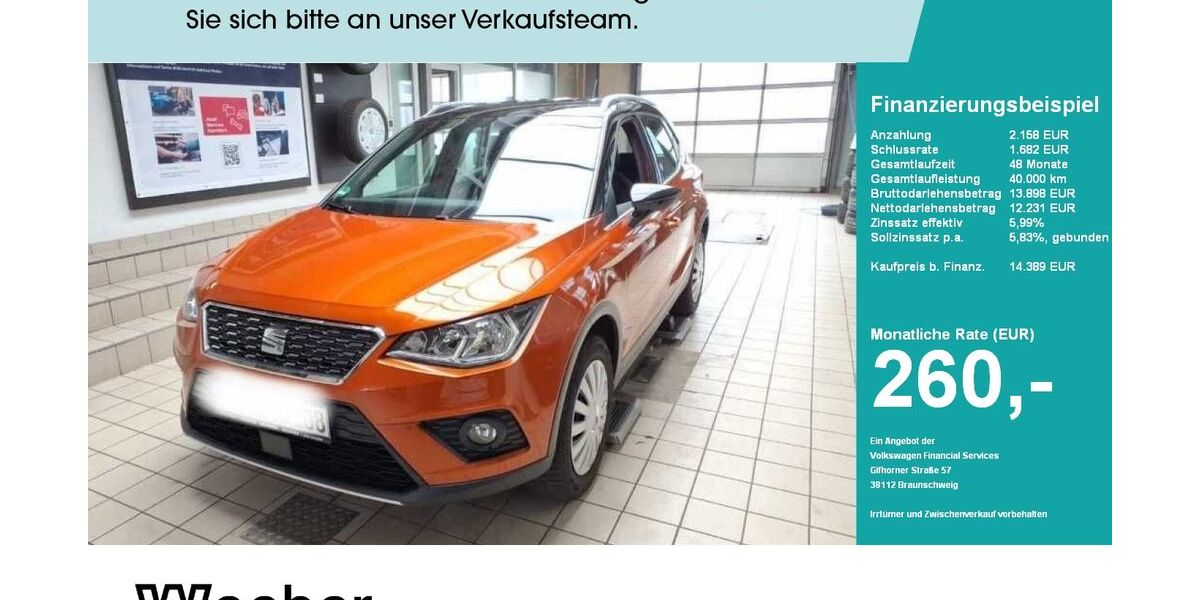 Seat Arona 65.021 km 14.139 &euro; Weil der Stadt 71263