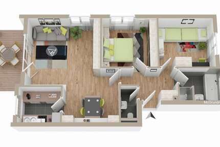 Wohnung Oberstenfeld - 3.5 Zimmer, 73 m&sup2;, 269.000&euro; | Angebot:25936203