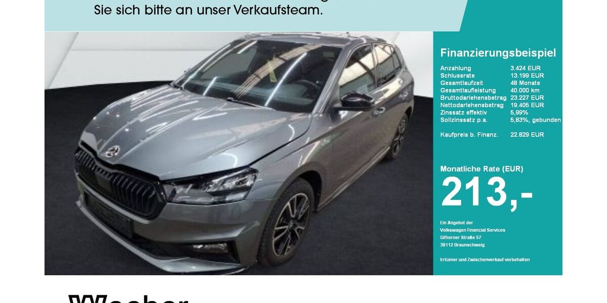 Skoda Fabia 16.562 km 22.629 &euro; Weil der Stadt 71263