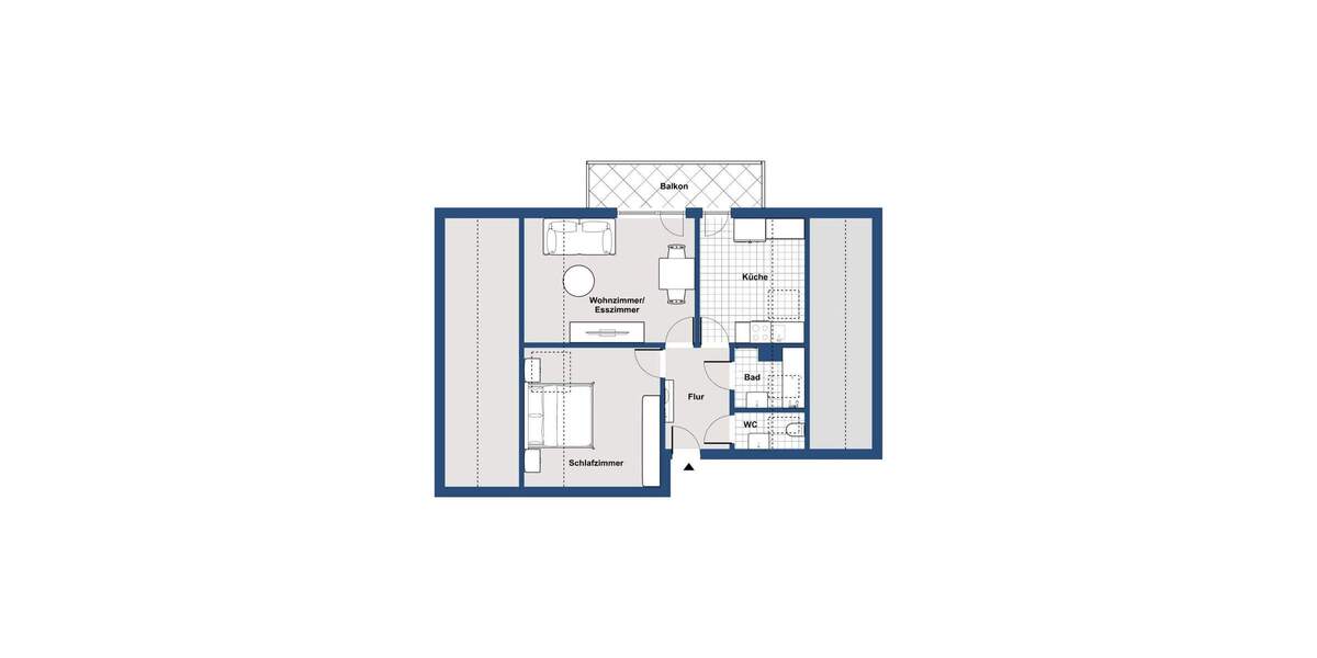 Etagenwohnung Marbach am Neckar Marbach - 2 Zimmer, 51 m&sup2;, 149.000&euro; | Angebot:25775325