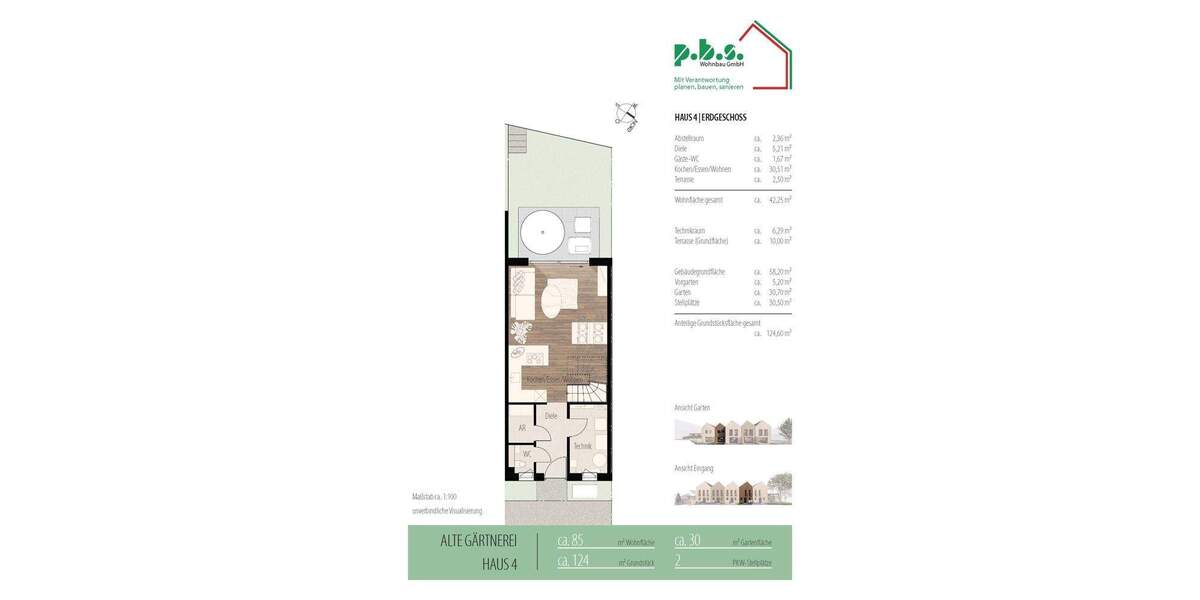 Reihenmittelhaus Brackenheim Dürrenzimmern - 4 Zimmer, 85 m&sup2;, 495.000&euro; | Angebot:25660972