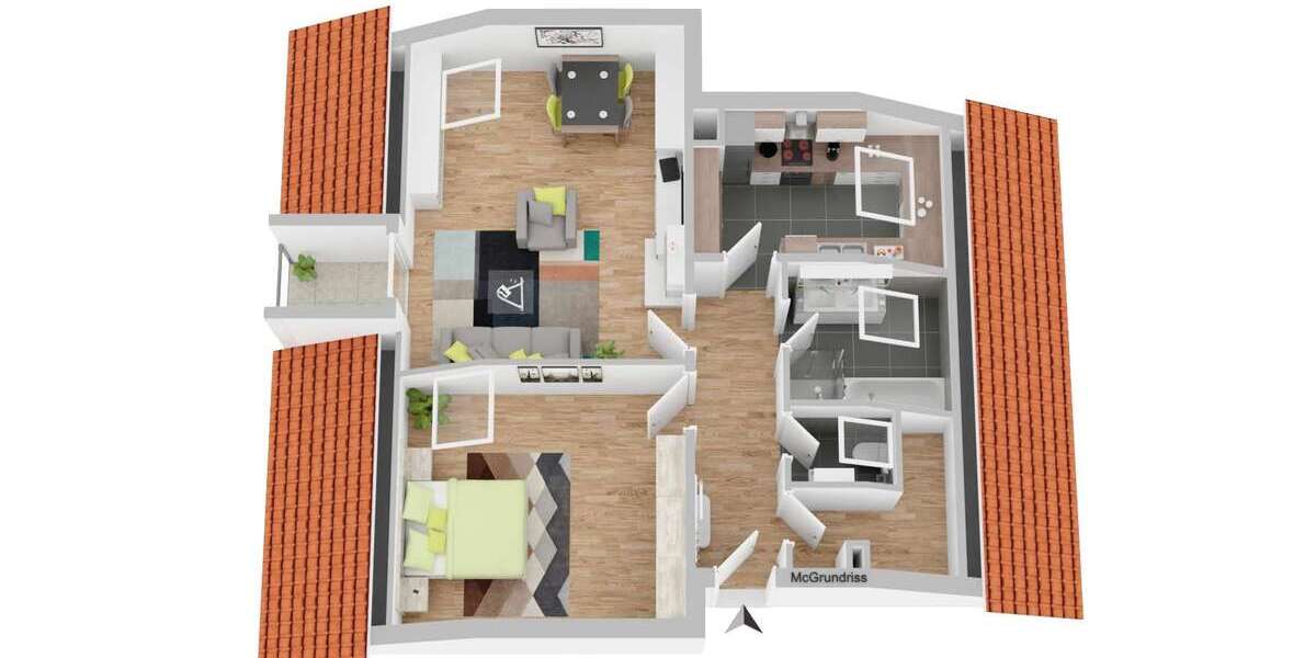 Etagenwohnung Sachsenheim - 2 Zimmer, 57 m&sup2;, 700&euro; | Angebot:26012876