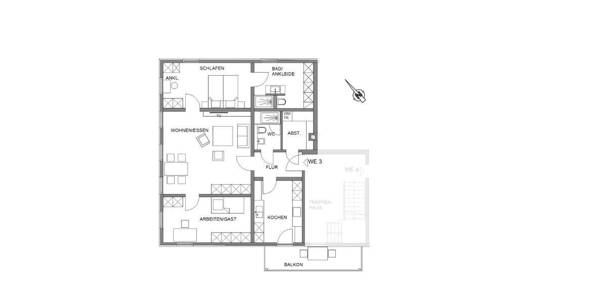 Etagenwohnung Schwieberdingen - 3 Zimmer, 95 m&sup2;, 1.520&euro; | Angebot:27540334