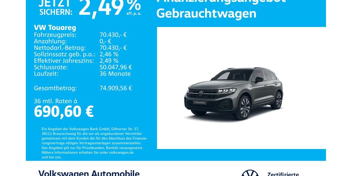 VW Touareg 24.730 km 68.930 &euro; Stuttgart-Feuerbach 70469
