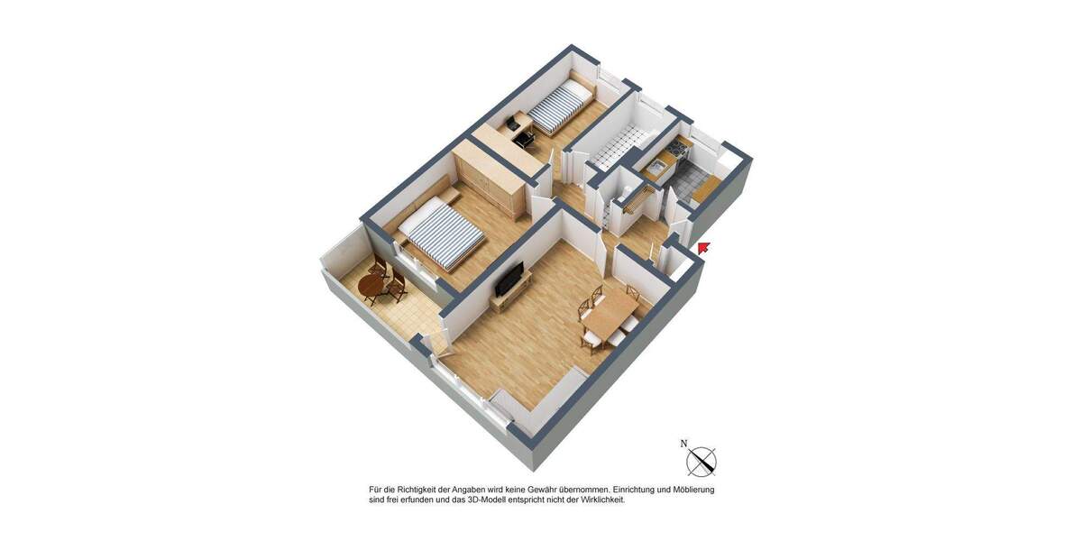 Etagenwohnung Stuttgart Fasanenhof - 3 Zimmer, 210.000&euro; | Angebot:25864318