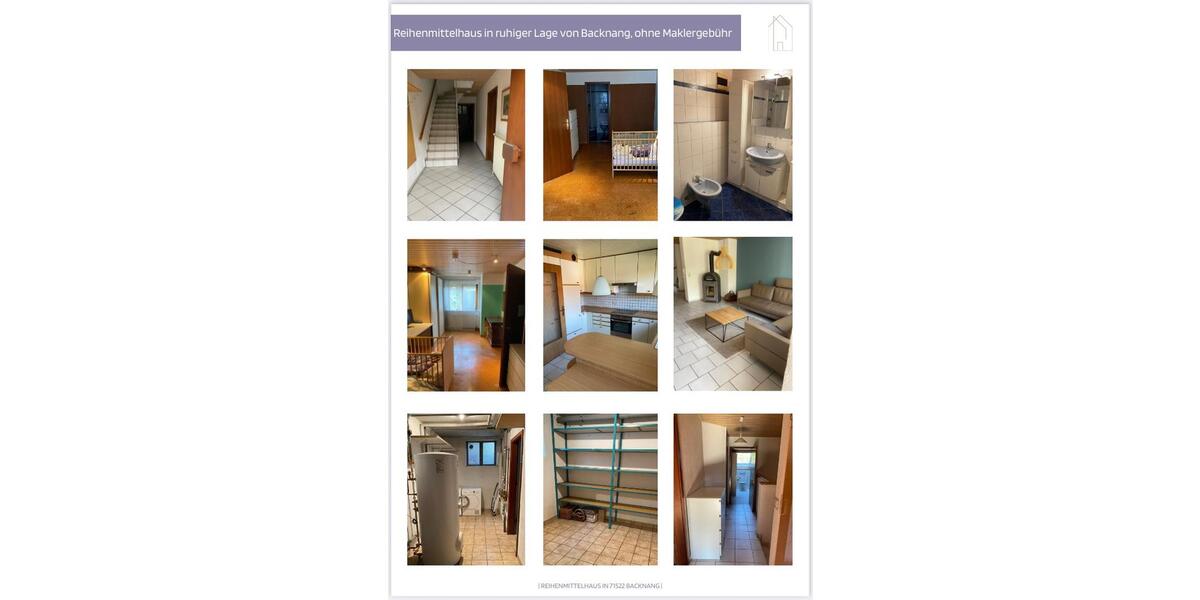 Reihenhaus Backnang - 5 Zimmer, 110 m&sup2;, 489.000&euro; | Angebot:25244358