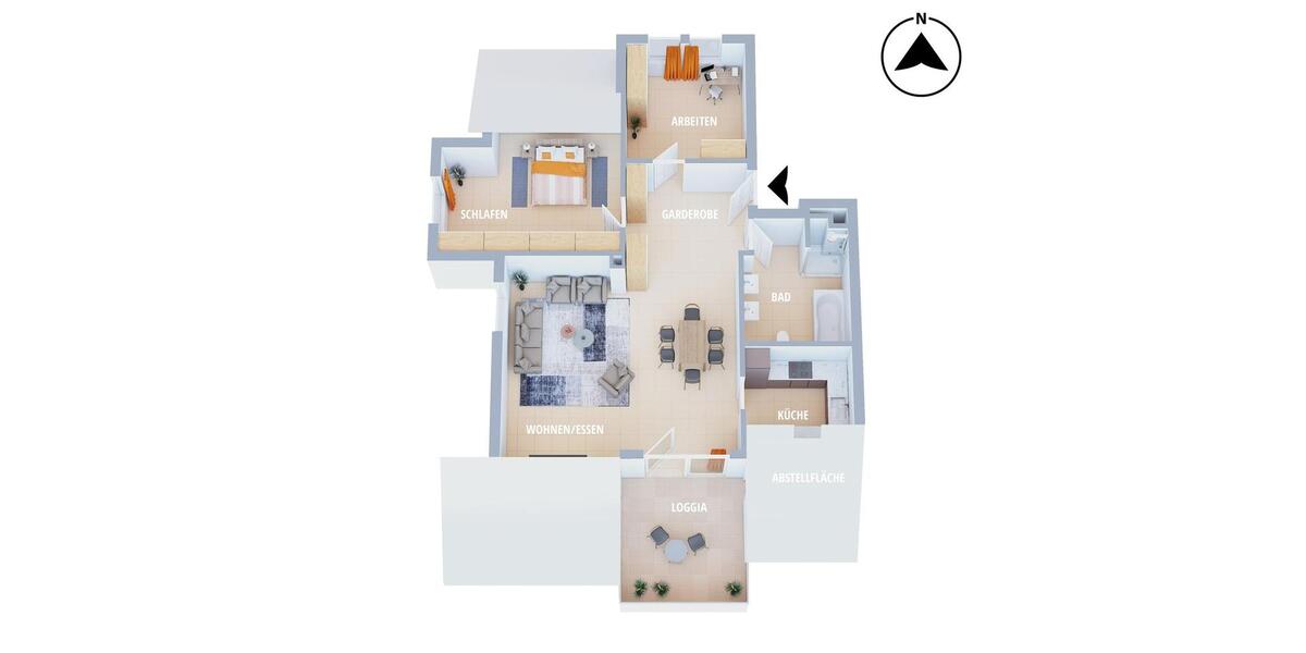 Dachgeschoßwohnung Lauffen am Neckar - 3.5 Zimmer, 89 m&sup2;, 1.250&euro; | Angebot:26477083