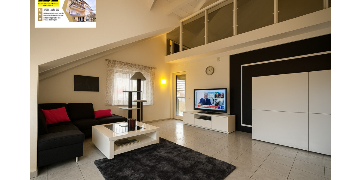 Dachgeschoss-Maisonette mit Galerie & Balkon – in ruhiger Lage von Stuttgart - Etagenwohnung Stuttgart Plieningen | Angebot:25822136