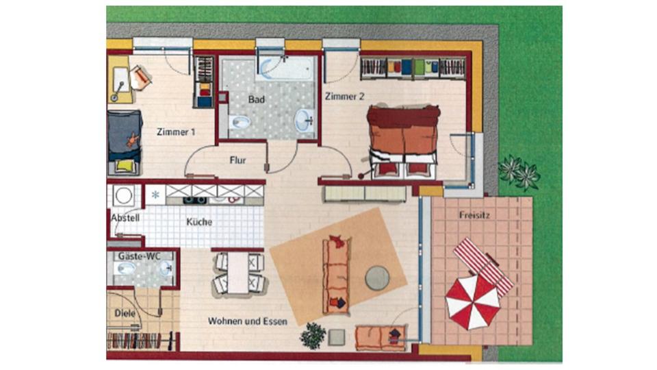 Erdgeschoßwohnung Sindelfingen Darmsheim - 3 Zimmer, 83 m&sup2;, 1.565&euro; | Angebot:25591058