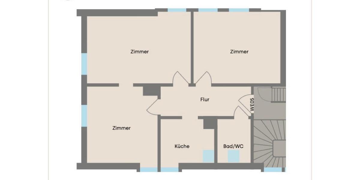 Dachgeschoßwohnung Korntal-Münchingen Münchingen - 3 Zimmer, 70 m&sup2;, 1.260&euro; | Angebot:27554028