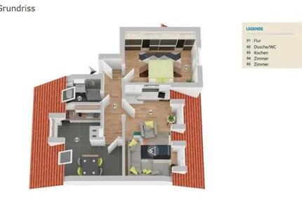 Wohnung Stuttgart Bad Cannstatt - 2 Zimmer, 44 m&sup2;, 750&euro; | Angebot:25964384