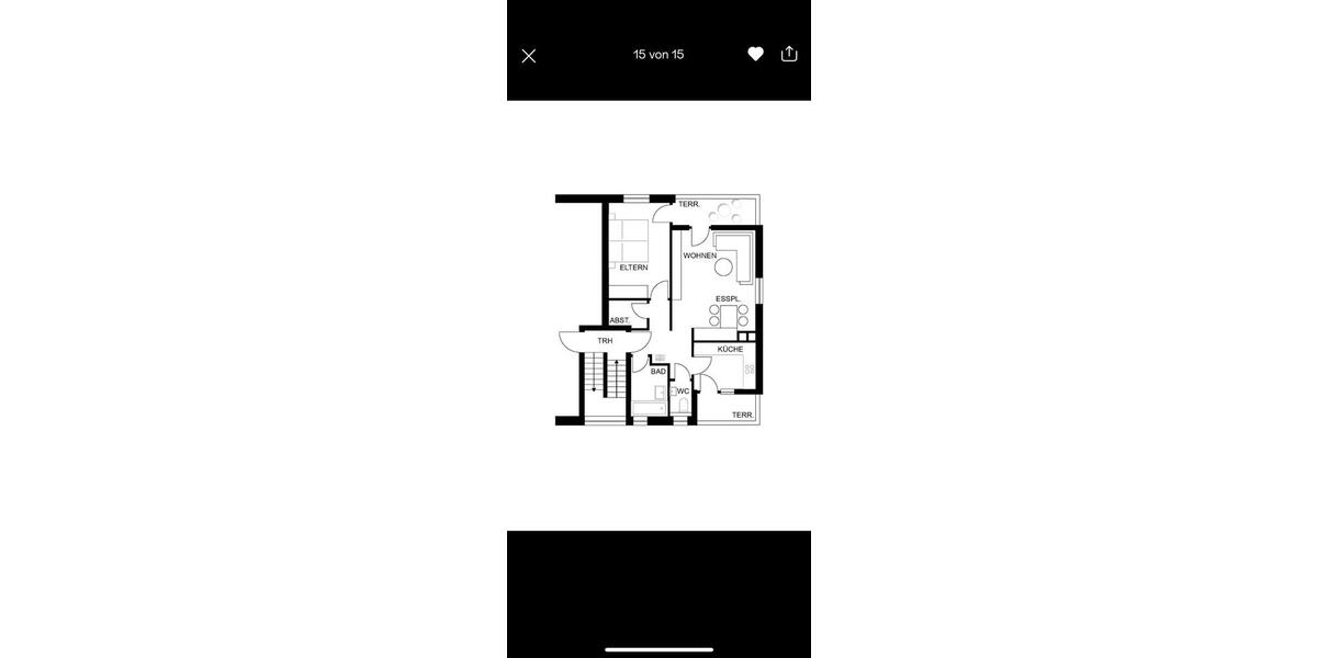 Dachgeschoßwohnung Winnenden - 2 Zimmer, 60 m&sup2;, 1.040&euro; | Angebot:26342828