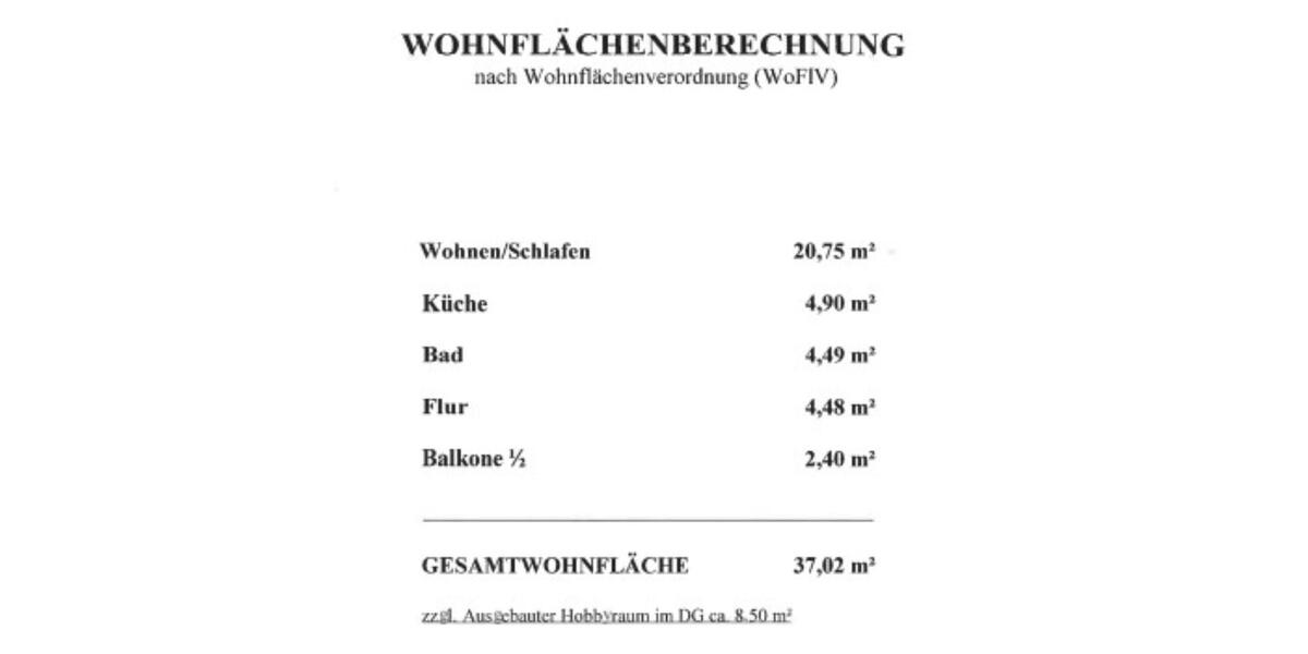 Etagenwohnung Böblingen - 1 Zimmer, 37 m&sup2;, 170.000&euro; | Angebot:25220216