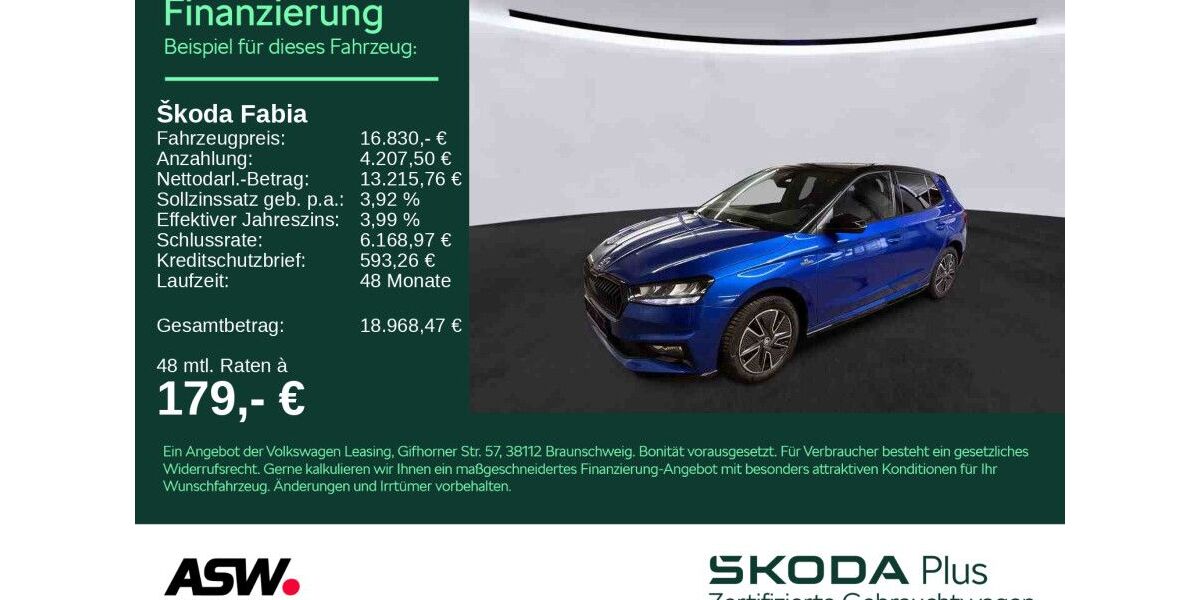 Skoda Fabia 29.500 km 16.830 &euro; Weinsberg 74189