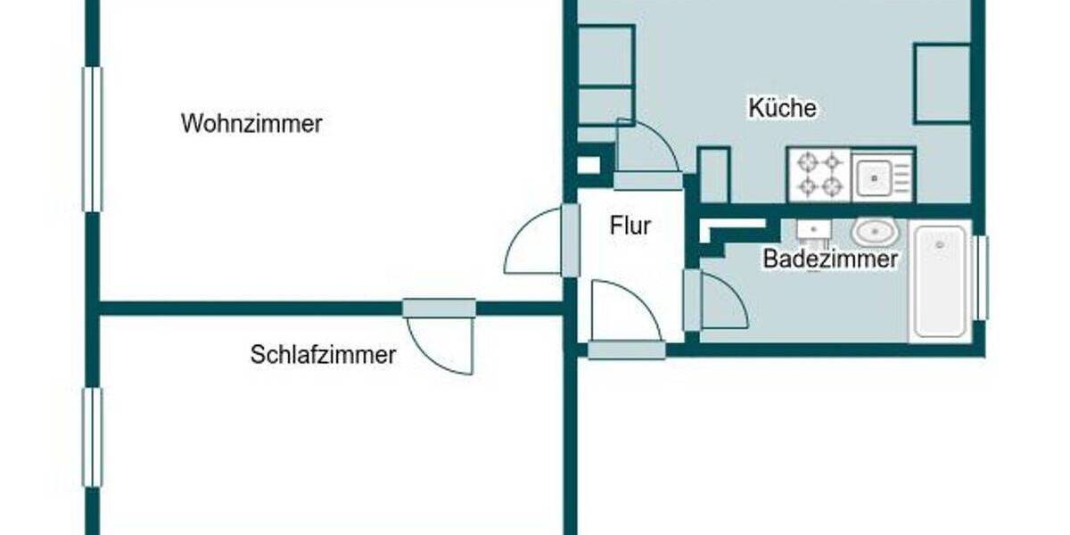 Etagenwohnung Stuttgart Rot - 2 Zimmer, 56 m&sup2;, 160.000&euro; | Angebot:26617419