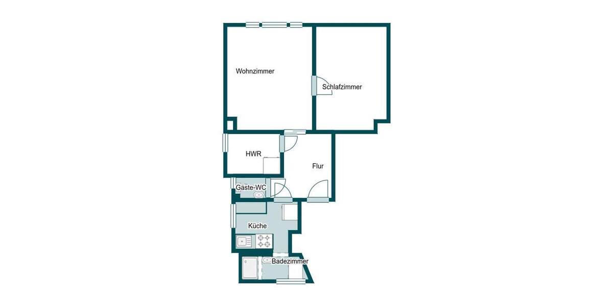 Etagenwohnung Stuttgart Nord - 2 Zimmer, 48 m&sup2;, 199.000&euro; | Angebot:25911836