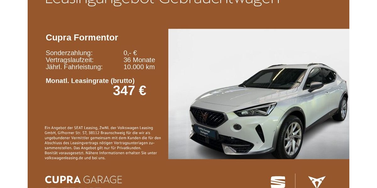 Cupra Formentor 82.461 km 21.930 &euro; Stuttgart-Feuerbach 70469