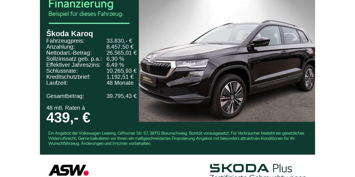 Skoda Karoq 28.600 km 33.830 &euro; Heilbronn 74076