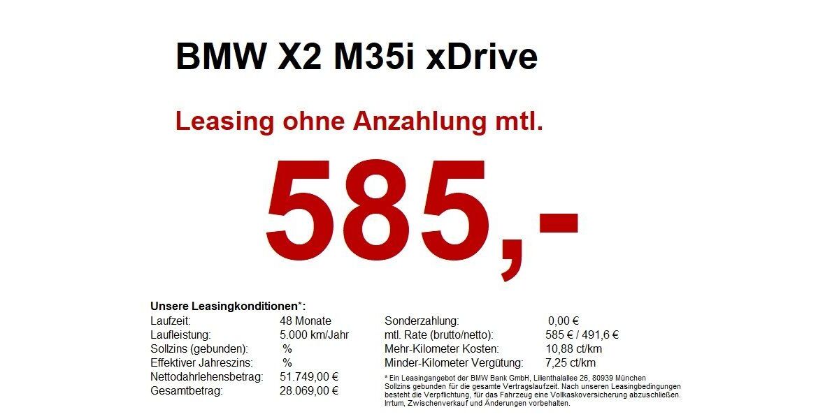 BMW X2 15.433 km 50.389 &euro; Heilbronn 74074