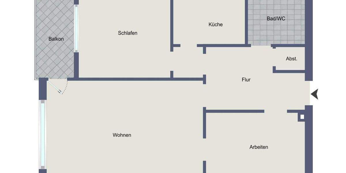 Etagenwohnung Korntal-Münchingen Münchingen - 2 Zimmer, 75 m&sup2;, 219.500&euro; | Angebot:25677058