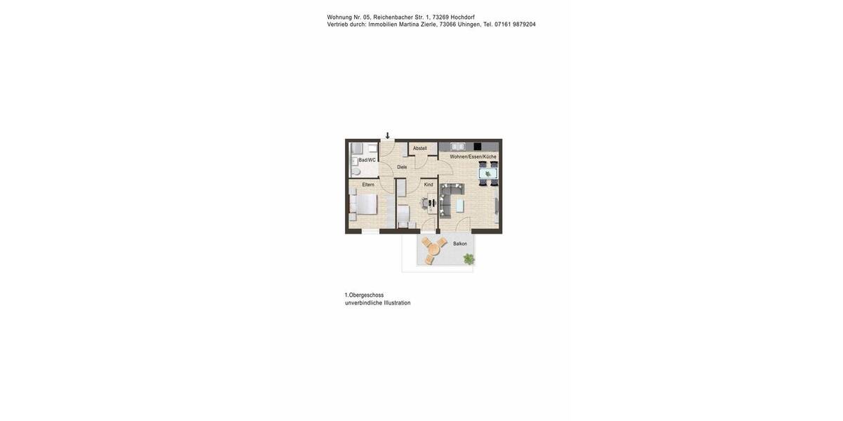 Etagenwohnung Hochdorf - 3 Zimmer, 67 m&sup2;, 319.000&euro; | Angebot:25738574