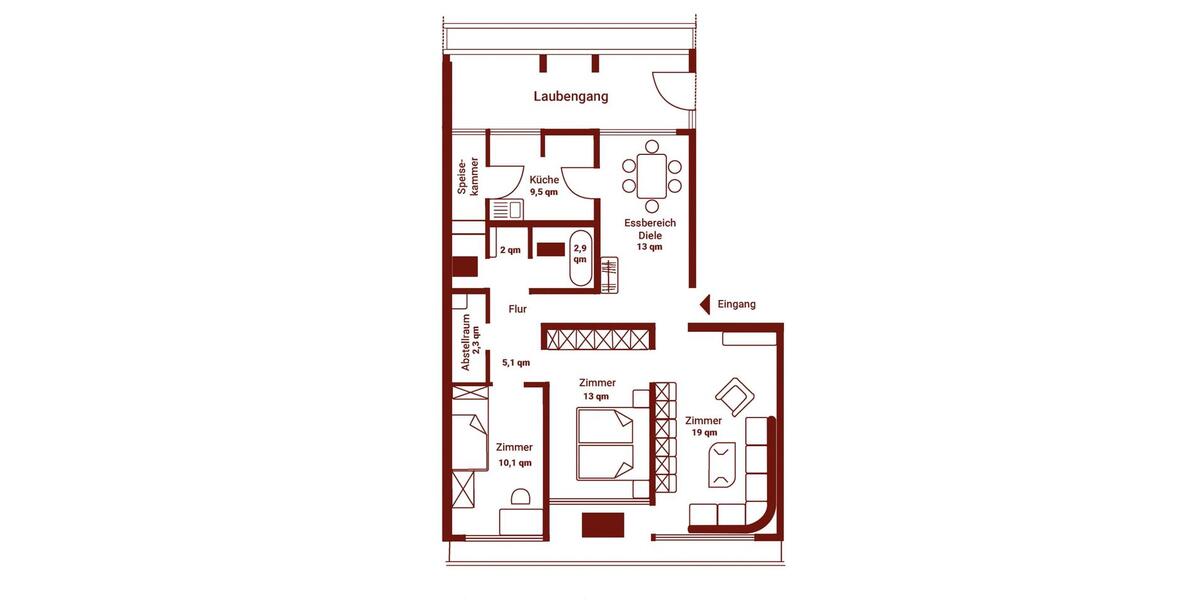 Etagenwohnung Ludwigsburg - 3.5 Zimmer, 81 m&sup2;, 279.000&euro; | Angebot:26522448