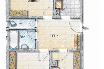 Wohnung Stuttgart Süd - 3 Zimmer, 80 m&sup2;, 360.000&euro; | Angebot:25726987