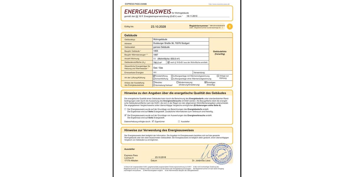 Etagenwohnung Stuttgart Bad Cannstatt - 2 Zimmer, 54 m&sup2;, 229.000&euro; | Angebot:24650268