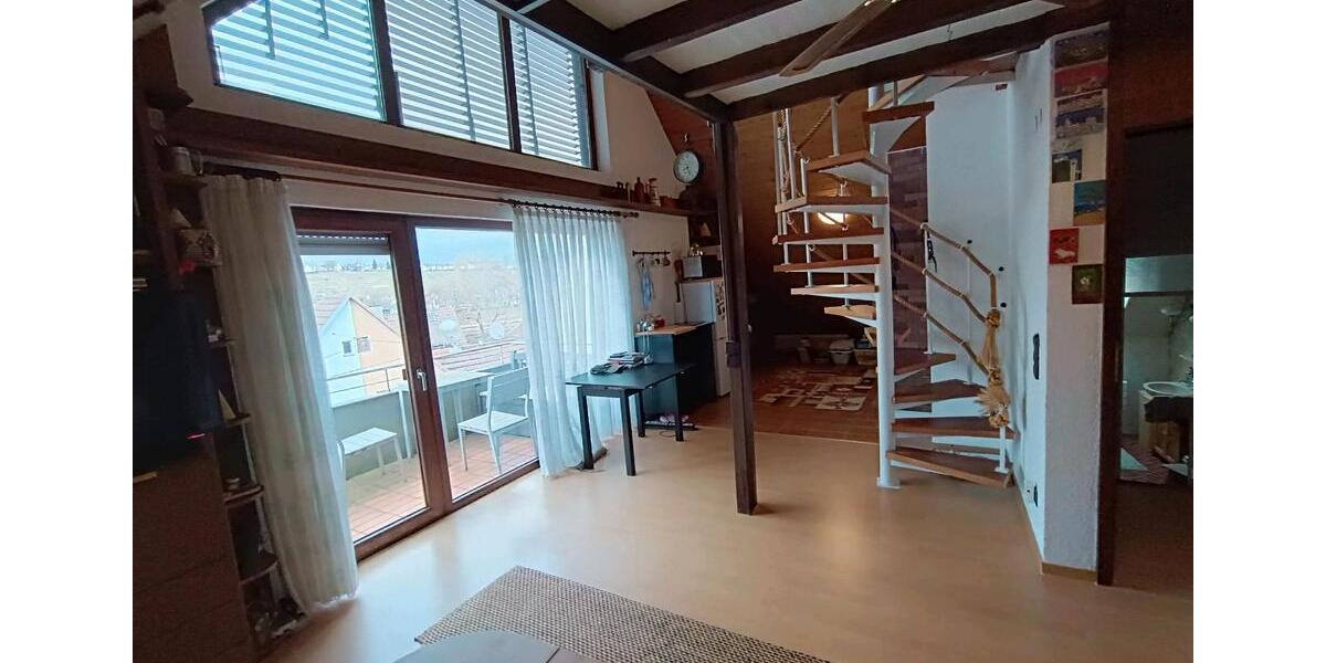 Dachgeschoßwohnung Stuttgart Mühlhausen - 1 Zimmer, 62 m&sup2;, 950&euro; | Angebot:25657965
