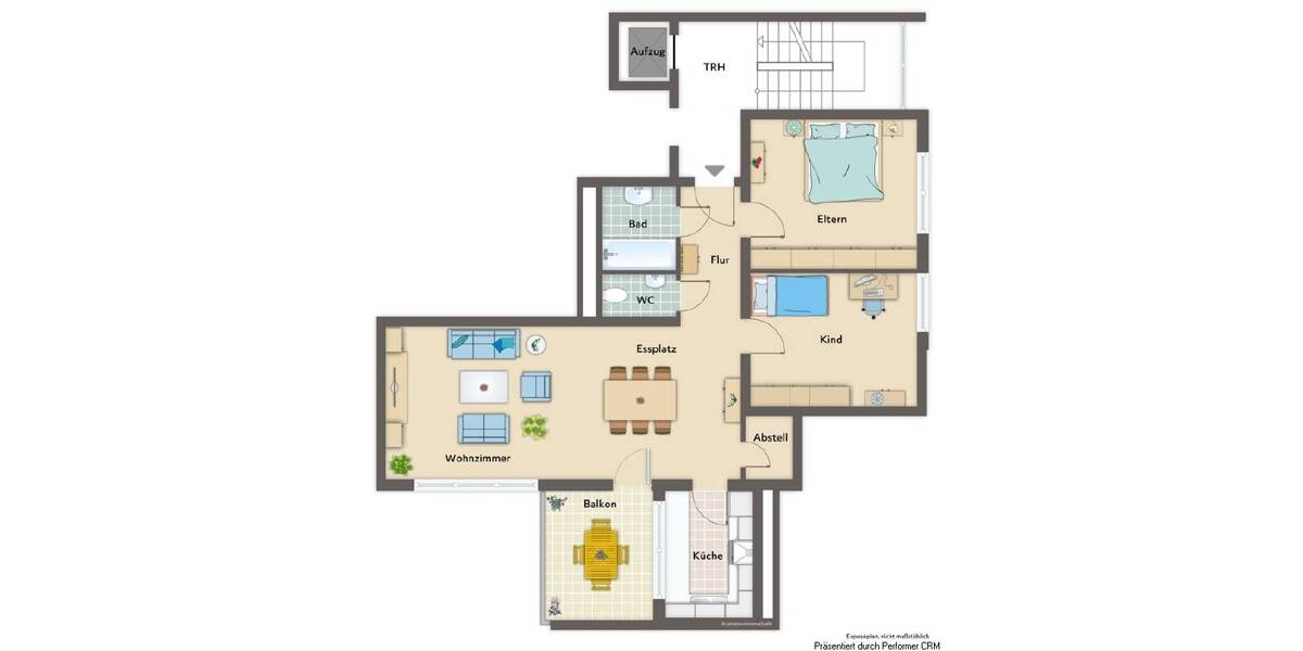 Etagenwohnung Leinfelden-Echterdingen Musberg - 3 Zimmer, 83 m&sup2;, 280.000&euro; | Angebot:25662854