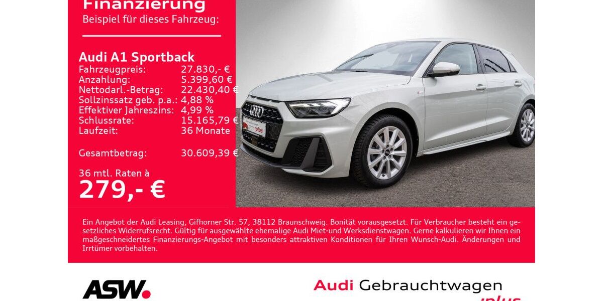 Audi A1 7.990 km 27.830 &euro; Heilbronn 74074