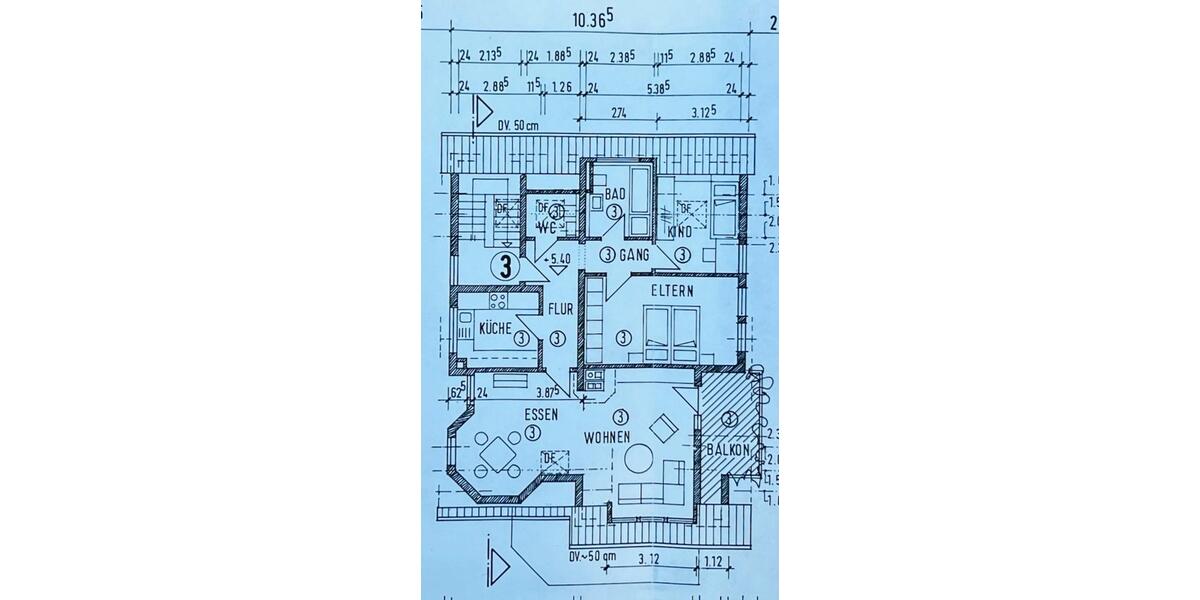 Dachgeschoßwohnung Weinstadt - 3 Zimmer, 81 m&sup2;, 289.000&euro; | Angebot:26451246
