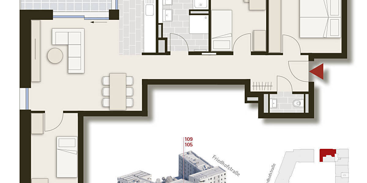 Etagenwohnung Stuttgart Nord - 4 Zimmer, 89 m&sup2;, 688.000&euro; | Angebot:25708917