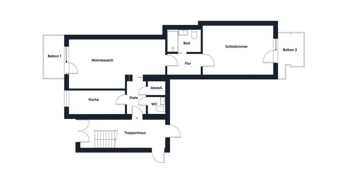 Etagenwohnung Ludwigsburg Hoheneck - 2 Zimmer, 68 m&sup2;, 315.000&euro; | Angebot:27128145
