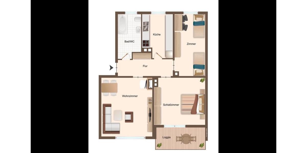Etagenwohnung Ostfildern - 3 Zimmer, 70 m&sup2;, 329.000&euro; | Angebot:27551683