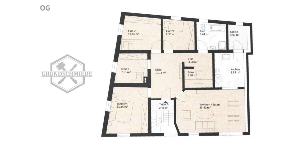 Etagenwohnung Steinheim an der Murr - 5 Zimmer, 108 m&sup2;, 1.300&euro; | Angebot:26351746