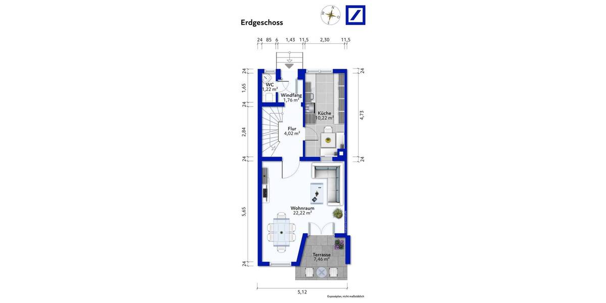 Reihenendhaus Fellbach Oeffingen - 5 Zimmer, 103 m&sup2;, 470.000&euro; | Angebot:26918248
