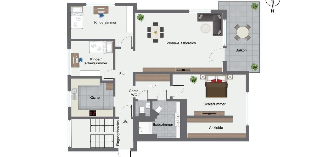 Etagenwohnung Leonberg - 4 Zimmer, 86 m&sup2;, 1.490&euro; | Angebot:25979033