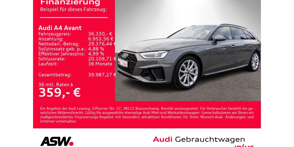 Audi A4 75.214 km 36.330 &euro; Heilbronn 74074