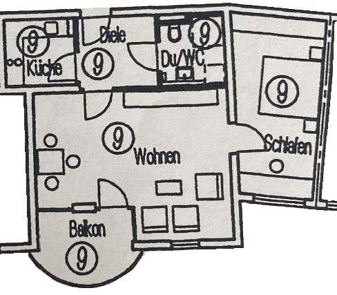 Etagenwohnung Erdmannhausen - 2 Zimmer, 60 m&sup2;, 600&euro; | Angebot:27544867